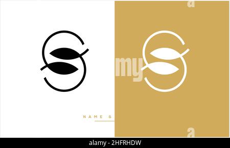 S, SS, Abstract Letters Logo Monogram Stock Vector