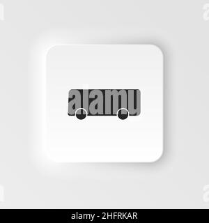 Bus bilboard neumorphic style vector icon vector icon. Bus bilboard neumorphic style vector icon icon on white background. . Stock Vector