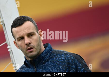 Alfredo Falcone - LaPresse 10/01/2021 Roma (Italy) Sport Soccer Roma - Inter Italian Football Championship League A Tim 2020 2021 - Olimpico Stadium of Roma In the pic:samir handanovic Stock Photo