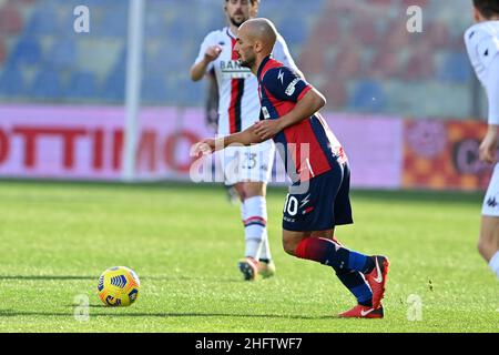 Foto Francesco Mazzitello/LaPresse31 ,01, 2021 Crotone, Italia sport calcio Crotone Vs Genoa - Campionato di calcio Serie A TIM 2020/2021 - Stadio Ezio ScidaNella foto: BENALI Photo francesco mazzitello/LaPresse Gennaio 31 , 2021 Crotone, Italy sport soccer Crotone Vs Genoa - Italian Football Championship League A TIM 2020/2021 - Ezio Scida StadiumIn the pic: BENALI Stock Photo