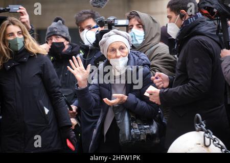 Mauro Scrobogna /LaPresse February 08, 2021&#xa0; Rome, Italy Politics Chamber of Deputies consultations In the photo: Emma Bonino, +Europa Stock Photo