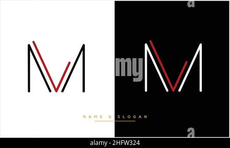 ML, LM Abstract Letters Logo monogram Stock Vector