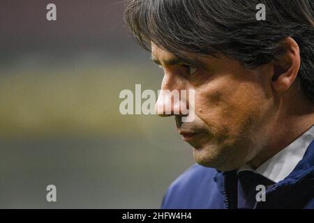 Marco Alpozzi/LaPresse February 14, 2021 Milan, Italy sport soccer Inter Vs Lazio - Italian Football Championship League A TIM 2020/2021 - Stadio Giuseppe Meazza In the pic: Simone Inzaghi (S.S. Lazio); Stock Photo