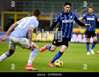 Marco Alpozzi/LaPresse February 14, 2021 Milan, Italy sport soccer Inter Vs Lazio - Italian Football Championship League A TIM 2020/2021 - Stadio Giuseppe Meazza In the pic: Alessandro Bastoni (FC Internazionale Milano); Stock Photo