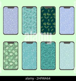 abstract and realistic wallpapers for mobile phone and website Stock Vector