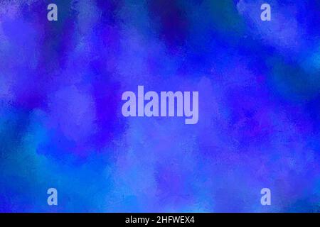 Abstract blue oil painting background with brush strokes. High resolution full frame digital oil painting on canvas. Painting done by me. Stock Photo
