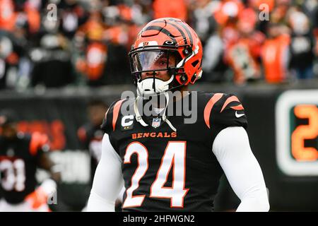 Cincinnati Bengals safety Vonn Bell (24) runs for the play during an NFL  football game against the Atlanta Falcons, Sunday, Oct. 23, 2022, in  Cincinnati. (AP Photo/Emilee Chinn Stock Photo - Alamy