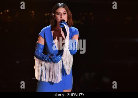 Matteo Rasero/LaPresse March 04, 2021 Sanremo, Italy Entertainment Sanremo music festival 2021, third evening In the photo: Gaia Stock Photo