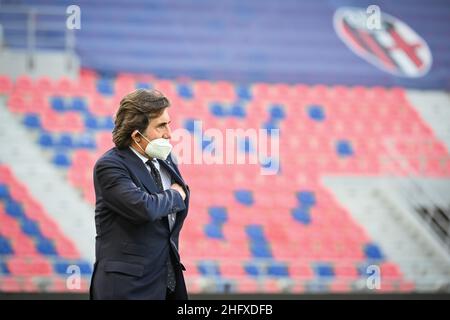 Massimo Paolone/LaPresse April 21, 2021 Bologna, Italy sport soccer Bologna vs Torino - Italian Football Championship League A TIM 2020/2021 - Renato Dall'Ara stadium In the pic: Urbano Cairo (Torino Football Club) Stock Photo