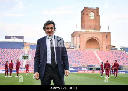 Massimo Paolone/LaPresse April 21, 2021 Bologna, Italy sport soccer Bologna vs Torino - Italian Football Championship League A TIM 2020/2021 - Renato Dall'Ara stadium In the pic: Urbano Cairo (Torino Football Club) Stock Photo