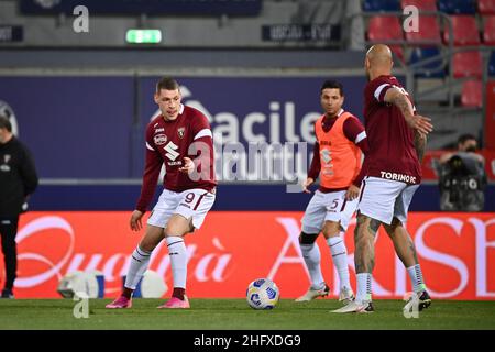 Massimo Paolone/LaPresse April 21, 2021 Bologna, Italy sport soccer Bologna vs Torino - Italian Football Championship League A TIM 2020/2021 - Renato Dall'Ara stadium In the pic: Andrea Belotti (Torino Football Club) Stock Photo