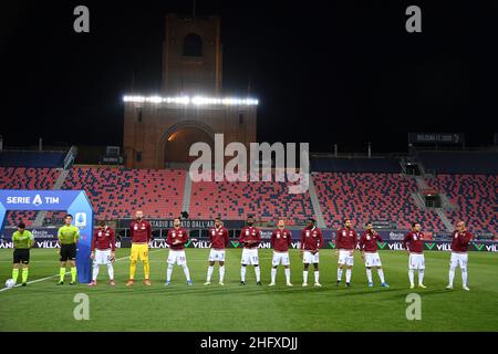 Massimo Paolone/LaPresse April 21, 2021 Bologna, Italy sport soccer Bologna vs Torino - Italian Football Championship League A TIM 2020/2021 - Renato Dall'Ara stadium In the pic: Torino line up Stock Photo