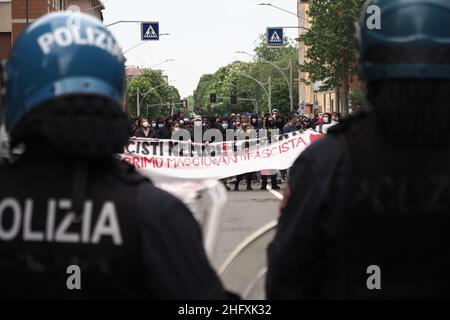 Michele Nucci/LaPresse . Bologna, Italy, May 1, 2021 - in the pic: celebrations May 1st Workers' Day Stock Photo