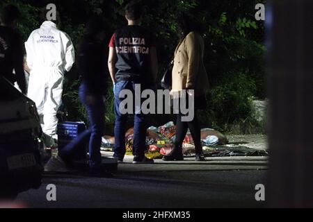 Michele Nucci/LaPresseMay 2, 2021 Bologna, ItalyDiscovery of a dismembered body of a woman in Borgo Panigale, scientific police at work Stock Photo