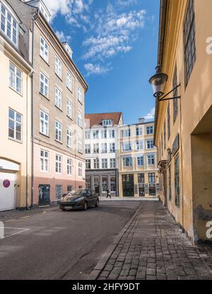 Copenhagen, Denmark - May 12 2017:  Peder Hvitfeldts Stræde. Stock Photo