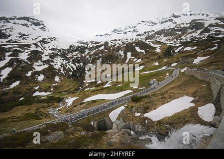 Fabio Ferrari/LaPresse May 29, 2021 Italy Sport Cycling Giro d'Italia 2021 - 104th edition - Stage 20 - from Verbania to Valle Spluga Alpe Motta In the pic: landscape Stock Photo