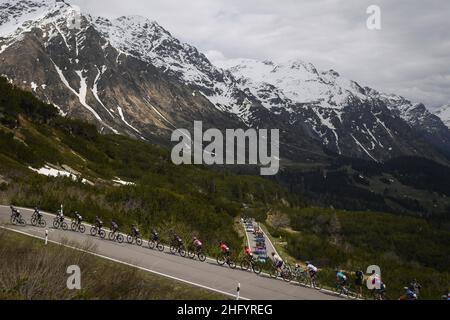 Fabio Ferrari/LaPresse May 29, 2021 Italy Sport Cycling Giro d'Italia 2021 - 104th edition - Stage 20 - from Verbania to Valle Spluga Alpe Motta In the pic: landscape Stock Photo