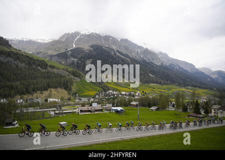 Fabio Ferrari/LaPresse May 29, 2021 Italy Sport Cycling Giro d'Italia 2021 - 104th edition - Stage 20 - from Verbania to Valle Spluga Alpe Motta In the pic: landscape Stock Photo