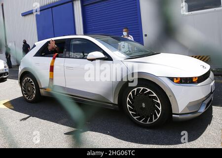 Cecilia Fabiano/LaPresse July 02, 2021 Roma (Italy) Sport Soccer AS Roma, the arrival of Jose Murinho at Ciampino airportIn the photo: Jos&#xe8; Murinho Stock Photo