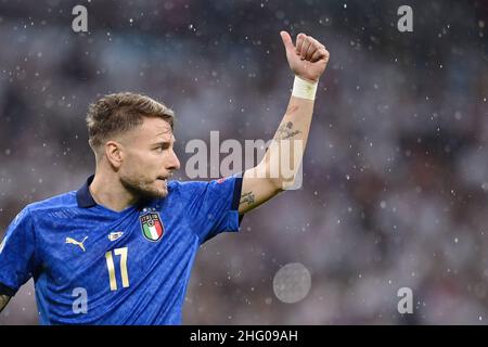 LaPresse - Fabio Ferrari July 11, 2021 - London, Great Britain sport soccer IItaly vs England - Euro 2020 Final - Wembley Stadium, London In the pic: Ciro Immobile Stock Photo