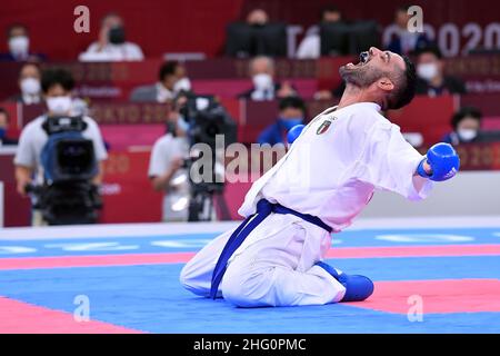 Gian Mattia D'Alberto / LaPresse August 06, 2021 Tokyo Tokyo 2020 Olympic Games Karate In the pic: Gigi Bus&#xe0;, gold medal Stock Photo