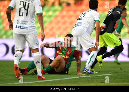 Roberto Settonce/Andrea Pomponi/LaPresse August 08, 2021 Terni(TR), Italy sport soccer Ternana vs Avellino - Italian Cup 2021/2022 - Libero Liberati Stadium In the pic: vantaggiato dejection Stock Photo