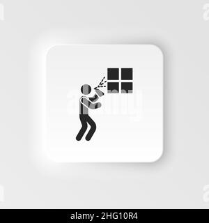 Window cleaner icon. Trendy flat neumorphic style neumorphic style vector icon Window cleaner icon on transparent background from Cleaning collection. Stock Vector
