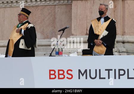 Michele Nucci/LaPresse September , 2021 - Bologna, Italy news Ceremony awarding degrees to students of BBS Bologna Business School and honorary degree to Eric Schmidt former CEO of Google Stock Photo