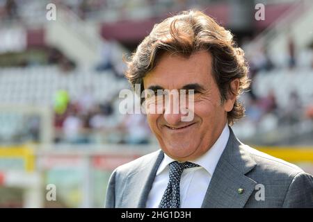 Urbano Cairo President of Torino FC looks on during Serie A 2023 24  football match between