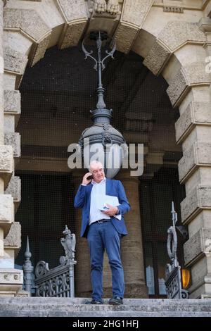 Mauro Scrobogna /LaPresse September 21, 2021&#xa0; Rome, Italy Politics Rome municipal elections In the photo: the candidate for mayor of Rome for the center right Enrico Michetti Stock Photo