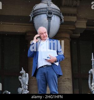 Mauro Scrobogna /LaPresse September 21, 2021&#xa0; Rome, Italy Politics Rome municipal elections In the photo: the candidate for mayor of Rome for the center right Enrico Michetti Stock Photo