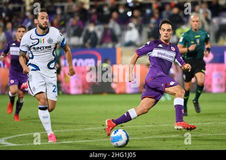 Foto Alfredo Falcone / LaPresse21 Settembre 2021 Firenze, ItaliaSport CalcioFiorentina - Inter - Campionato di Calcio Serie A 2021/2022 - Stadio Artemio Franchi di FirenzeNella foto: bonaventuraPhoto Alfredo Falcone / LaPresseSeptember 21, 2021 Florence, ItalySport SoccerFiorentina - Inter - Italian Football Championship League A 2021/2022 - Artemio Franchi stadium of FlorenceIn the pic: bonaventura Stock Photo