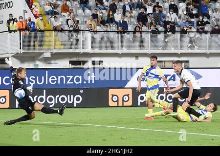 Tano Pecoraro/LaPresse September 22, 2021 - La Spezia, Italy Sport, Soccer Spezia vs Juventus - Italian Serie A Football Championship 2021/2022 - Alberto Picco Stadium In the photo: chiesa gol 1-1 Stock Photo