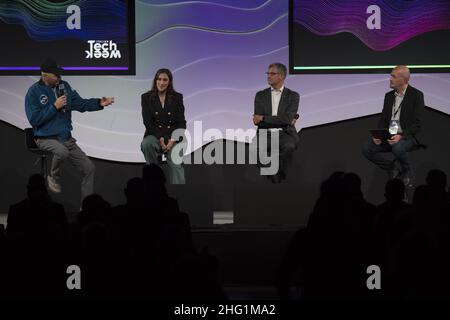 Matteo Arnoul/LaPresse September 24, 2021 Torino (TO)NewsItalian Tech Week 2020/2021 - OGR, Officine Grandi Riparazioni. In the pic: Paolo Nespoli Stock Photo