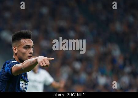 Spada/LaPresse September 25 , 2021 - Milan,Italy Sport, Soccer Inter Vs Atalanta - Italian Serie A Football Championship 2021/2022 - San Siro Stadium In the photo Lautaro Martinez Stock Photo