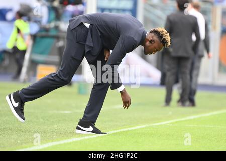 Foto Alfredo Falcone / LaPresse26 Settembre 2021 Roma, ItaliaSport CalcioLazio - Roma - Campionato di Calcio Serie A 2021/2022 - Stadio Olimpico di RomaNella foto: tammy abrahamPhoto Alfredo Falcone / LaPresseSeptember 26, 2021 Rome, ItalySport SoccerLazio - Roma - Italian Football Championship League A 2021/2022 - Olympic stadium of RomeIn the pic: tammy abraham Stock Photo