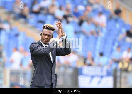 Foto Alfredo Falcone / LaPresse26 Settembre 2021 Roma, ItaliaSport CalcioLazio - Roma - Campionato di Calcio Serie A 2021/2022 - Stadio Olimpico di RomaNella foto: tammy abrahamPhoto Alfredo Falcone / LaPresseSeptember 26, 2021 Rome, ItalySport SoccerLazio - Roma - Italian Football Championship League A 2021/2022 - Olympic stadium of RomeIn the pic: tammy abraham Stock Photo