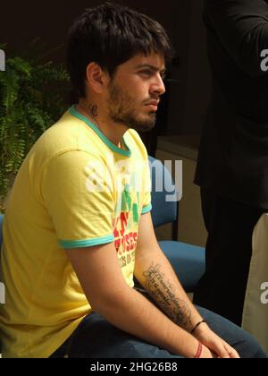 Diego Sinagra known as Diego Maradona, son of Diego Armando Maradona plays at a charity football match in san giovanni rotondo, Italy Stock Photo