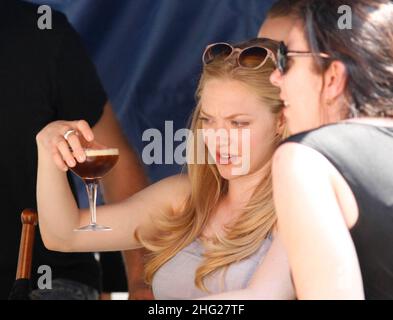 Amanda Seyfried on the set of the movie  'Letters to Juliet' in Verona, Italy Stock Photo