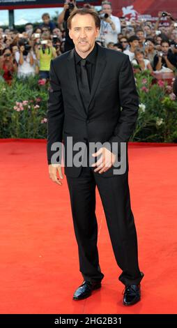 Nicolas Cage attends the 'Bad Lieutenant: Port Of Call New Orleans' premiere at the Sala Grande during the 66th Venice Film Festival   Stock Photo