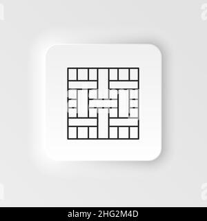 Fabric, textile icon. Simple element illustration natural concept. Fabric, textile icon. Neumorphic style vector icon on white background Stock Vector