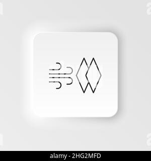 Cotton manufacturing icon. Simple element illustration natural concept. Cotton manufacturing icon. Neumorphic style vector icon on white background Stock Vector