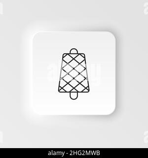 Spool, textile thread icon. Simple element illustration natural concept. Spool, textile thread icon. Neumorphic style vector icon on white background Stock Vector