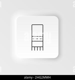 Fashion accessory, shawl icon. Simple element illustration natural concept. Fashion accessory, shawl icon. Neumorphic style vector icon on white backg Stock Vector