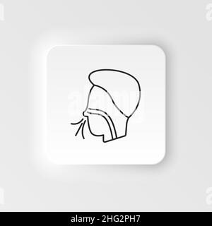 Diseases, nose, rhinitis vector. Muscle aches, cold and bronchitis, pneumonia and fever, health medical illustration - neumorphic style vector icon . Stock Vector