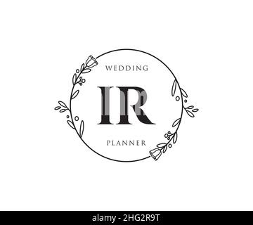 IR feminine logo. Usable for Nature, Salon, Spa, Cosmetic and Beauty Logos. Flat Vector Logo Design Template Element. Stock Vector