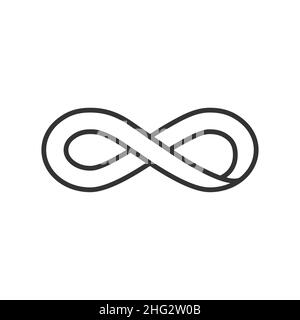 Infinity symbol, icon of endless seamless loop. Vector stock image. Sign of forever. isolated on white background simple line logo infinite Stock Vector