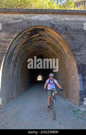 The Yimbun Tunnel along the Brisbane Valley Rail Trail Stock Photo