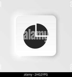 Analysis, analytics icon - Vector. Simple element illustration from UI concept. Analysis, analytics icon neumorphic style vector icon . Stock Vector