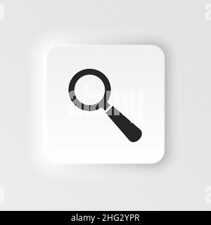 Search, loupe icon - Vector. Simple element illustration from UI concept. Search, loupe icon neumorphic style vector icon . Stock Vector